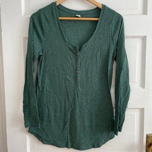 Dark Green Large Tall Henley